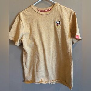 Disney Parks Authentic Mickey Mouse embroidered Tshirt size medium yellow